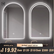 Toilet Mirror Wall Mounted Arch Smart Bathroom Mirror Toilet Bathroom Mirror Led Illuminated Vanity Mirror