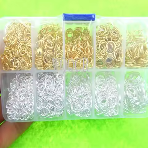 2600PCS/Set Of Box 5 6 7 8 9MM 18K Gold 925 Silver Open Jump Ring Open Ring Link Ring For DIY Jewelr