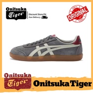 【100% Genuine】Onitsuka Tiger Tokuten grayish red for men and women Low-top casual sneakers