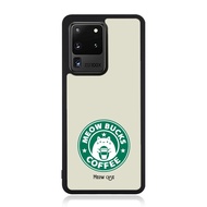 Samsung Note 20 10 9 8 7 Plus ultra Lite TPU Softcase Custom Meow Bucks Coffee Case