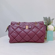 TK2055	Ferragamo 菲拉格慕經典鍊帶包包 Vara Bow Shoulder Bag Purple x GHW Lambskin