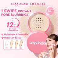 [ New Launch ]Glad2Glow PERFECT BLUR & COVER LOOSE POWDER 20g Big Size Oil Control Long-Lasting Matt