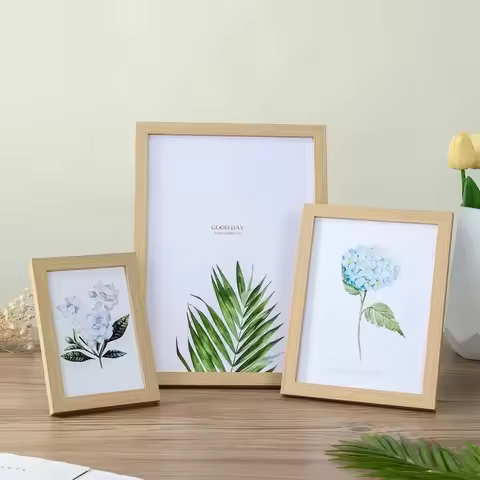 Wooden Photo Frame For Wall Hanging 10X15 15X20 20X25cm Wood Picture Frame Stand For Pictures Photo 