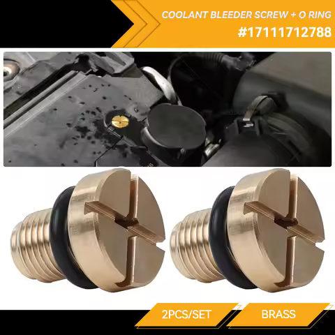 2x 17111712788 11537793373 17110141325 Radiator Overflow Coolant Expansion Tank Bleed Screw Brass fo