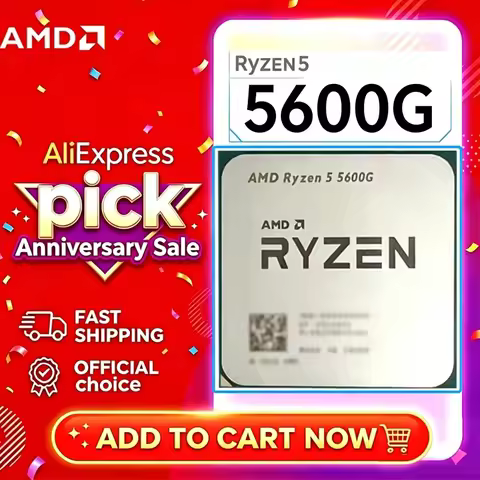 AMD Ryzen 5 5600G R5 5600G Zen3 7nm APU 6C12T 3.9-4.4GHz 16MB L3 Vega7 Graphics Socket AM4 Loose CPU