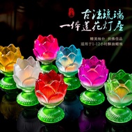 Glass Candle Holder Oil Lamp Candle Holder Temple Temple Butter Lamp Base Heightened Glass Romantic 