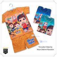 HM Baju Setelan Kaos Anak Motif Omar dan Hana keren baju usia 1-10 thn