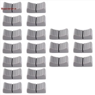 20Pcs 24mmx11mmx10mm Console Mixer Slider Fader Knobs Replacement for Potentiometer Gray Knob Black 