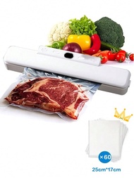 自動真空封口機帶印章包適用於餐飲保存,包和切片機包括,一鍵式自動食品封口機帶外部真空系統適用於全部節約需要,乾濕模式