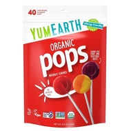 YumEarth Organic Pops Variety Pack, 40 Fruit Flavored Favorites Lollipops, Allergy Friendly, Gluten 
