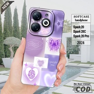 case TECNO Spark 20 -Spark 20C -Spark 20 Pro -Spark 20 Pro Plus -silikon hitam bening Lentur elastis