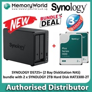 [SYNOLOGY Authorised Distributor]DS725+ 2 Bay DiskStation NAS bundle with 2x SYNOLOGY Plus Series HD