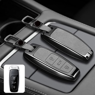 Zinc Alloy Leather Car Key Case for Audi Q8 RSQ8 A6 C8 S6 RS6 A7 S7 RS7 A3 8Y A8 D5 4N RS E-tron GT 