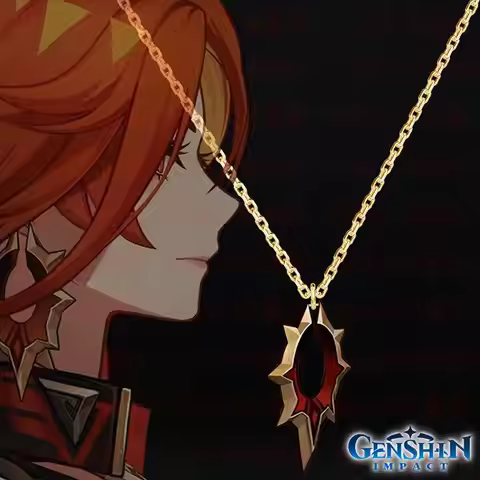 Genshin Impact Mavuika Anime Necklace Pendant Cosplay Prop Anime Accessories Pendant Jewelry Gift