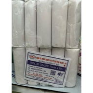 Medical gauze rolls.