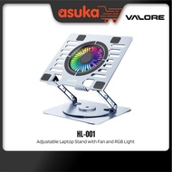Valore HL-001 Adjustable Laptop Stand with Fan and RGB Light