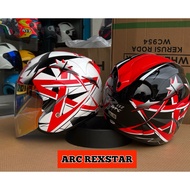 HELMET ARC RITZ REXSTAR SERIES RED BLACK WHITE