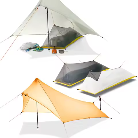 310g Ultralight Camping Shelter Rain Fly Tent Waterproof 20D Two-side Silicone Coated Nylon Camping 