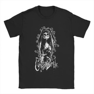 Corpse Bride Emily Coffin Frame T Shirts Men's Pure Cotton Vintage T-Shirts Crewneck Tees Short Slee