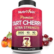 Nutrivein Premium Tart Cherry Capsules 3000mg: Ultra Strength Tart Cherry Extract Supplement for Pos