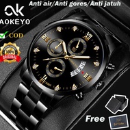 Promo Aokeyo Jam Tangan Pria Anti Air Original Luxury Stainless