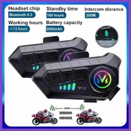 1/2Pcs?e Bluetooth]bPMotorcycle&Te`Helmet;JM`Intercom;xX`300M;Mw`Wireless;dq`Intercomunicador;LB`W