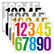 7.6cm Large Size Waterproof Number Sticker for Mailbox Lock Vinyl Number Sticker for Car Reflective 