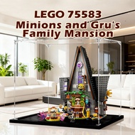 LEGO 75583 Minions Gru House Acrylic Display Box Kotak Penyimpanan Mainan Transparent Figure Storage