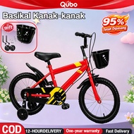 Basikal Budak perempuan 12"  Budak 2-6 Tahun Tayar Kid Bicycle for kids bicycle 4 wheels Road bikes