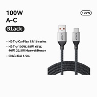 Cáp Sạc Anker USB-A to C 100w 6A Dài 1.5m A8051 Hỗ Trợ Carplay 15/16  Sạc Siêu Nhanh Huawei Honor