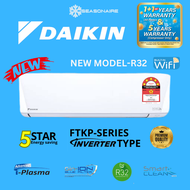 [NEW MODEL] Daikin R32 FTKP-Series i-Plasma 5 Star Energy Saving Standard Inverter Air Cond