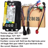 อุปกรณ์ควบคุมมอเตอร์แบบไร้แปรงถ่านขับเคลื่อนมอเตอร์รถจักรยานไฟฟ้ามอเตอร์ยานพาหนะไฟฟ้าคลื่นไซน์48V/60