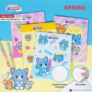 [ 1 BOOK ] GREEBEL NOTEBOOK 58 Sheets I School Notebook A5 Tom Jerry GBTJG I 5801