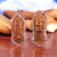 จี้ หน้าพระสิวลี หลังนางกวัก เนื้อผง กรอบพลาสติกกันน้ำ บูชาประจำดีมีทรัพย์มาก ช่วยปัดเคราะห์โศกหมดไป