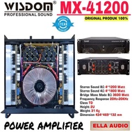 Power Wisdom MX41200 Amplifier 4-Channel Class TD MX-41200 Original - hitam