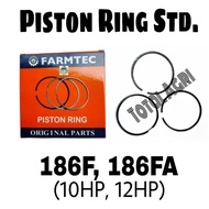 Piston Ring Set Std 186F 186FA Aircooled Diesel Engine 10HP 12HP