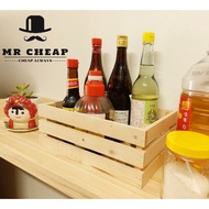 [Home Storage]Wood Storage Crate/Bottle Pine Wood Crate/Kitchen Storage Box/Storage Box/Storage Pota