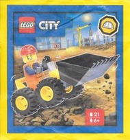 [積木實驗室]全新 樂高 LEGO 952310 挖土機 怪手 推土機 工程人員 城市系列