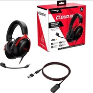 HyperX Cloud 3/III Wired Gaming Headset DTS/Memory Foam/Durable Frame/Ultra-Clear 10mm Mic/USB-C/USB