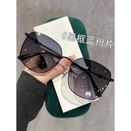 Brown Sunglasses Women's 2025 New Style High-End Feeling Myopia Available Degree Anti-Ultraviolet Fa