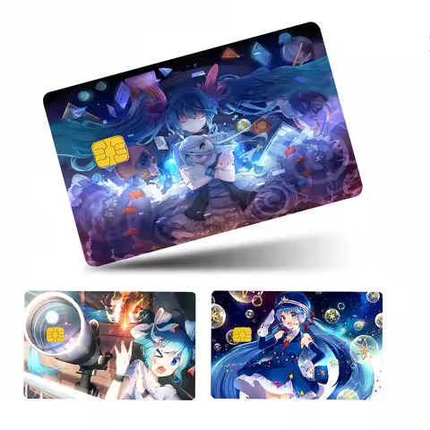 Hatsune Miku Anime Cartoon Sticker Film Skin For Credit Card Debit Bank Bus Card