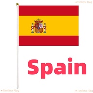 Spain Flags Spain Hand Small Mini Stick flag National Flags World Cup Celebrations 14x21cm