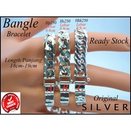 Bangle Silver for men 925s (Lebar0.9cm)(Dewasa Rantai Tangan)