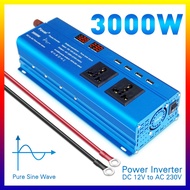 3000W Pure Sine Wave Inverter Car Inverter Solar Inverter DC 12V to AC 220V-240V Voltage Converter 60hz