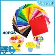 Nonwoven Felt Fabric Needlework Patchwork Cloth 40Pcs Felt Fabric Sheet Needlework Patchwork Cloth
