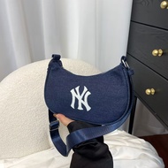 NY Underarm Dumpling Bag Mlb Canvas Outdoor Sling Shoulder Bag Cowboy Commuter Crossbody Phone Bag