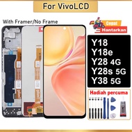 For Vivo Y28 4G Y28S 5G Y38 5G LCD Original Y18 Y18E LCD Display Penggantian Pemasangan Digitizer Sk