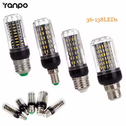 New 4014 SMD E27 E14 E12 LED Corn Bulb Light 36LEDs 72LEDs 96LEDs AC 220V 110V Lamp Spotlights 12W 2