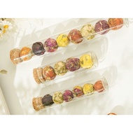 YUN NAN*Glass Test Tube Dragon Ball Flower Ball Canned Rose Tea Ball Lily Flower Dragon Ball 8 Flavo