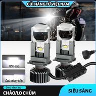 H4 Car LED Projector H4 Car Headlight Mini Projector 12V 24V High Beam Low Car LED H4 Lense Cooling 